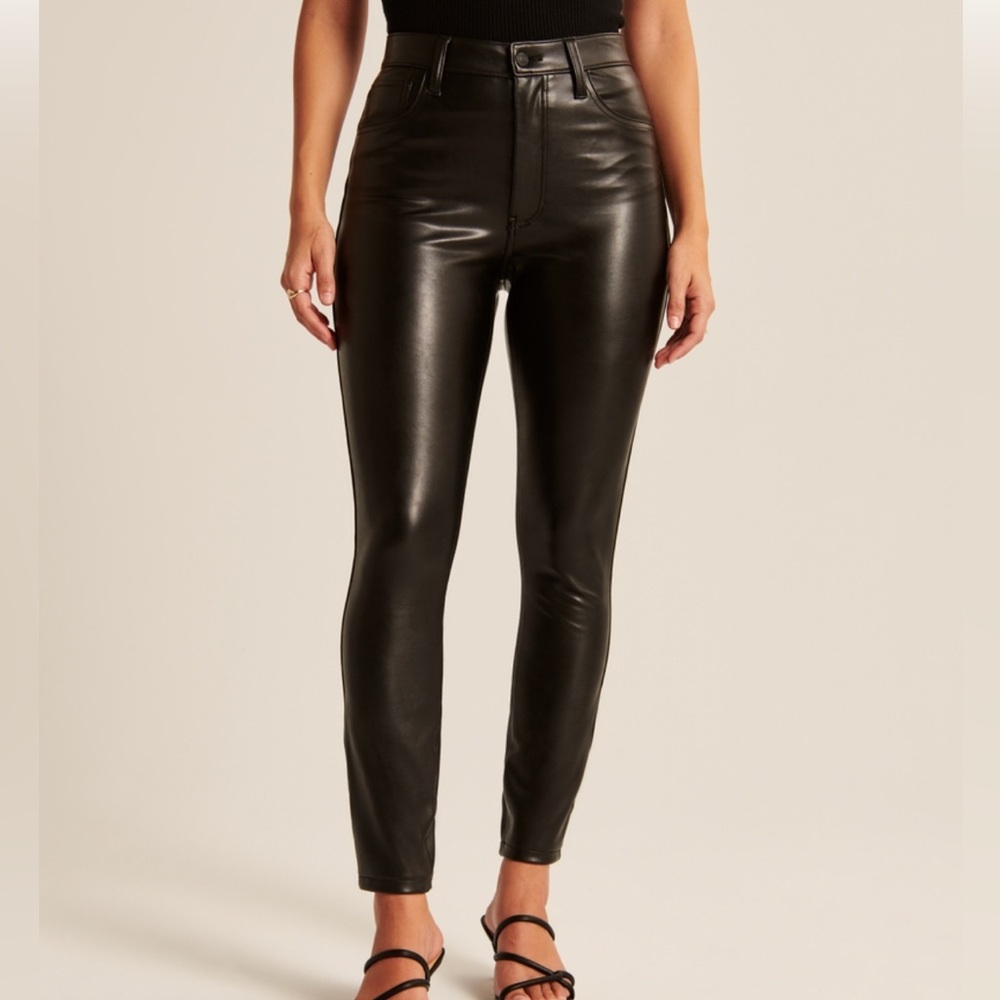 Abercrombie Black leather pants